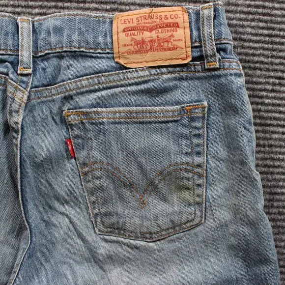 Levi's 518 Superlow Bootcut Jeans Women's 32x29 Blue Low Rise Y2K - Picture 6 of 10